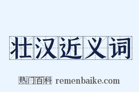 壮汉近义词是什么意思的图片